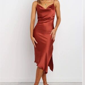 Midi rust colored dress